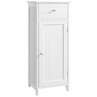 VASAGLE Bathroom Floor Cabinet with Drawer and Adjustable Shelf