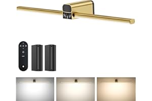 Picture Lights for Wall, 22 Inch Rechargeable Battery Operated Picture Light, Wireless Art Light with Remote Timmer, Dimmable