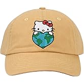 Hello Kitty Adult Unisex Embroidered Canvas Cotton Twill Hat Brown