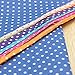 KINGSO 7PCS Cotton Fabric Bundles Quilting Sewing DIY Craft 19.7x19.7inch Polka Dot