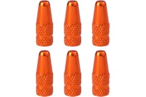 VOSAREA 6 Pcs Bike Tire Valve Caps French Presta Valve Cap Aluminum Alloy Dust Covers for MTB Road Bike Mountain Bike (Green)