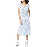 Amazon Essentials Women's Short Sleeve Belted Midi T-Shirt Dress
