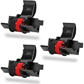 3 Pack IR40T Ink Roller, Black/Red，Sharp EL-1801V Ink Roller Replacement | Compatible with Sharp EL-1750V, Canon P23-DHV, Casio HR-170RC, HR-200RC, Individually Sealed Calculator Ink Cartridge