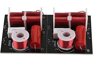 Joyzan 2 Way Crossover for Speaker, High Low Frequency Divider HiFi Sound Multi 2 Unit Passive Car Audio Distributor System Full Range Bass Tweeter Woofer DIY Module Filters Home 4 to 8 Ohm 150W