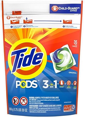Amazon Com Tide Pods Liquid Laundry Detergent Pacs Original 35 Count Health Personal Care