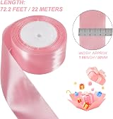 tenn well Pink Satin Ribbon 50mm x 22m Gift Wrapping Crafting view 3
