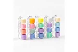 GLIGING 5Pcs Keyboard Fidget Toy, Colorful Loud Fidget Keyboard Keychain 4-in-1 Keyboard Clicker Fidget Toy Stress Relief, Fidget Sensory Fun Toys for Anxiety Decompression