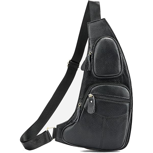 Amazon.com: KPYWZER Vintage Leather Sling Bag Bags for Men  display picture 1