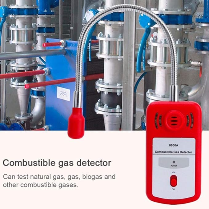 putdWH99 Tool | Portable Combustible Flammable Gas Detector Leak Methane Tester with Alarm Light - Red - - Amazon.com