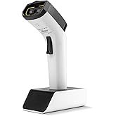 NETUM 1D Barcode Scanner, Wireless Bluetooth with Cradle, DS5000-White | 2600mAh Battery,Plug-and-Play Wireless CCD Reader for Inventory,Library &amp; Warehouse,Compatible with Windows,Mac, iOS, Android