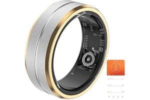 LZUEFK Sleep Tracker Ring for Men Pedometer Body Exercise Monitor, IP68 Waterproof 5.1 Bluetooth Smart Ring Tracker
