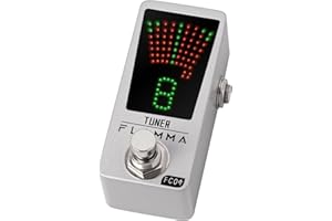 FLAMMA Tuner Pedal FC04 Chromatic Guitar Tuner Pedal, Tuning Pedal for High Precision 1 Cent with Pitch Indicator for Guitar and Bass, True Bypass