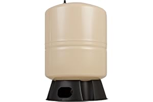 Red Lion RL14A - 14-Gallon Vertical Pre-Charged Pressure Tank with Thermoplastic Base for Well Pumps, 1-Inch FNPT Elbow Syste