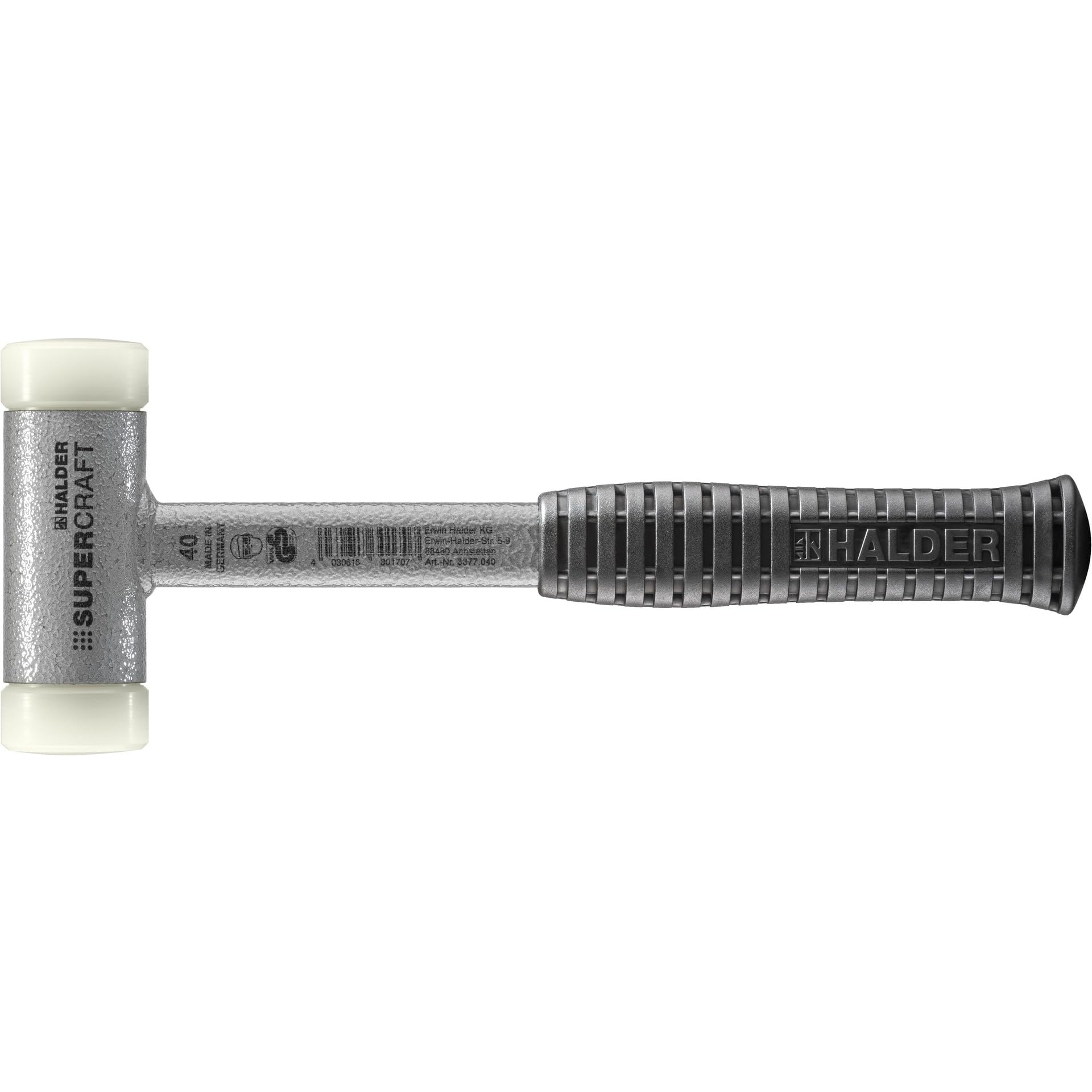 Halder 3377040 3377 EH"Supercraft" Soft-Face Mallet with Steel Tube Handle - Multi-Colour