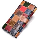PORRASSO Women's Wallet Leather Colourful Purse Card Holder Organizer Ladies Wallet Coin Purse