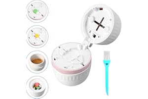 LAUHUW Pill Cutter,Pill Crusher,Pill Cutter 1/4 Splitter for Small and Tiny Pills,4 Functions Pill Cutter 1/4,Pill Grinder,Pill Organizer, Suitable for Carrying On The Go (Blue)