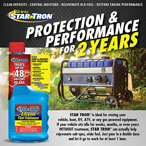 Star Tron Enzyme Fuel Treatment, Small Engine Formula, 8 Fl Oz Treats