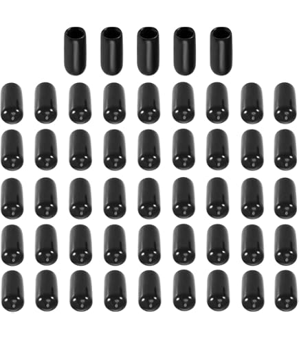 100Pcs White Vinyl Thread Protectors - 1/4 Inch Screw Cap, Flexible Rubber Tubing End Caps