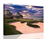 chenchenArt Pebble Beach Golf Course Wall Art for