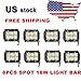 Primeprolight 8Pcs 18W Led Work Light 4 Inches Spot Beam for Off-road, Emergency & Rescue Vehicle, ATV/UTV/Golf cart, Boat & marine, Agriculture Vehicle, Mining and Heavy Equipment