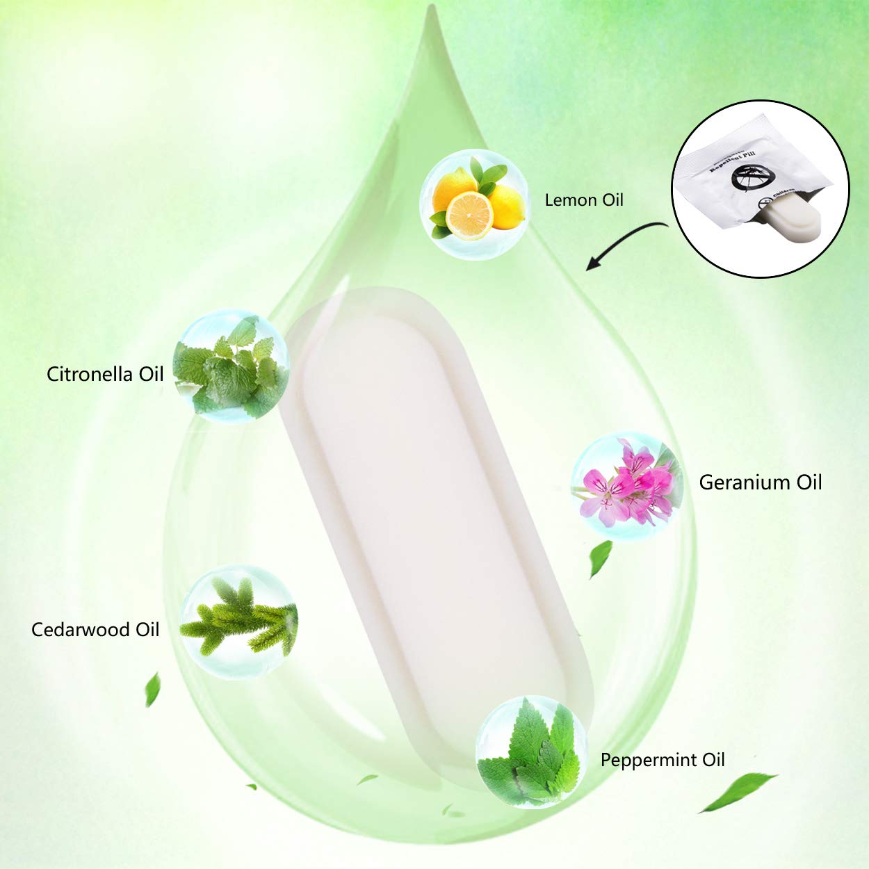 5pcs Mosquito Repellent Bands, 100% Natural Deet-free Wristbands, Reusable Waterproof Travel Insect Repellent Bracelets for Camping, Jogging, Hiking, Fishing