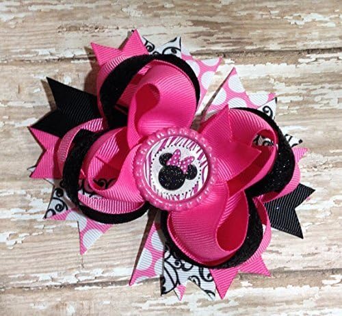 Minnie Mouse Hair Bow, Mickey Mouse Hair Bow, Pink Hair Bow, Headband, Infant Headband, Baby Headband, Newborn headband, Princess Bow, Handmade Hair Bows