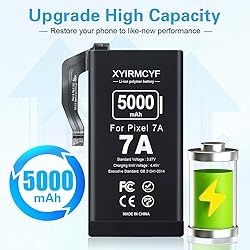 XYIRMCYF for Pixel 7A Battery, 5000mAh