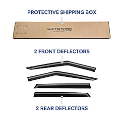 YQAUTEC Window Visors Rain Guards for 2021 2022