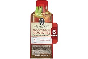 Demitri's Bloody Mary Seasoning Classic Recipe - Bloody Mary Mix - Concentrated Drink Mixer - Bold Rich Flavor - Perfect for Home Brunch Parties & Cocktails - 0.5oz Single Serve Pouches (6 Pack)
