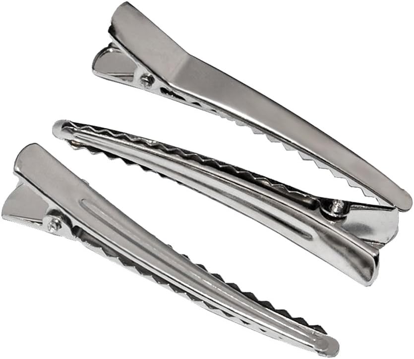 HugeStore 60MM Silver Crocodile Alligator Brooch Clips Blank Hair