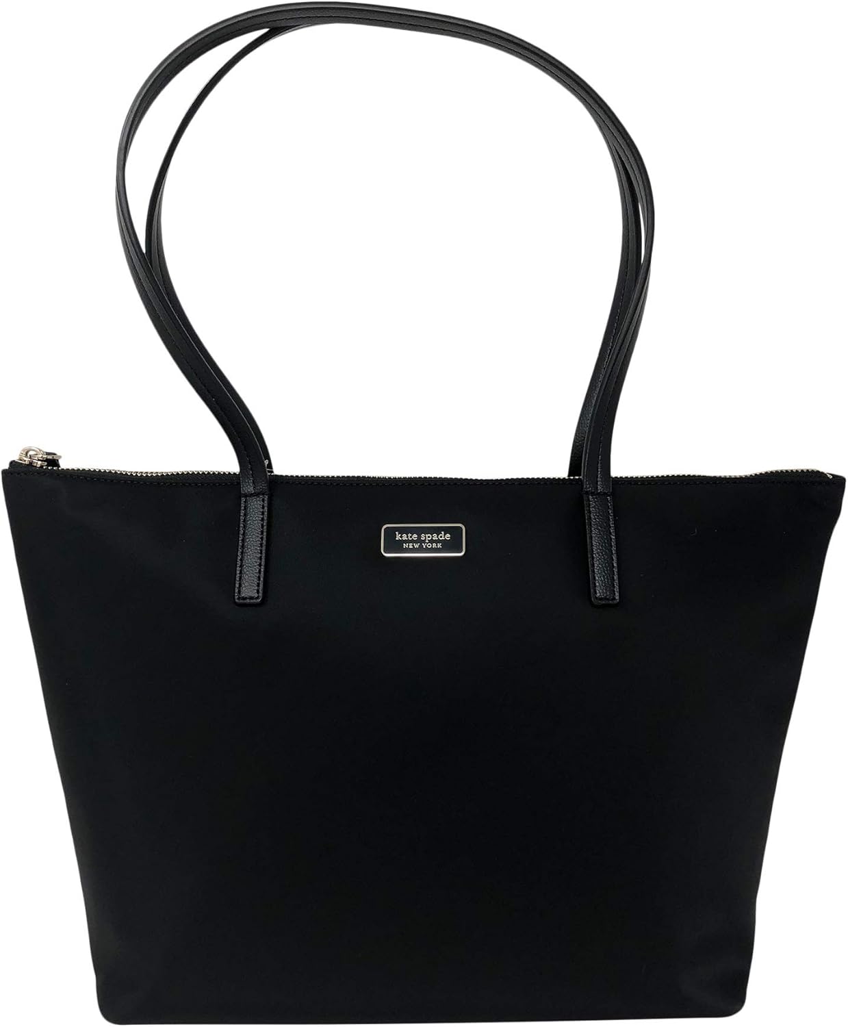Kate Spade New York Hayden Nylon Zip Top Tote, Black 001 Shoes