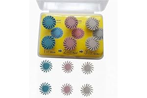 FENCIA Radial Bristle Disc Brush Dental Composite Resin Polishing Disc Polishing Wheel Burs Spiral Flex Brush 6Pcs