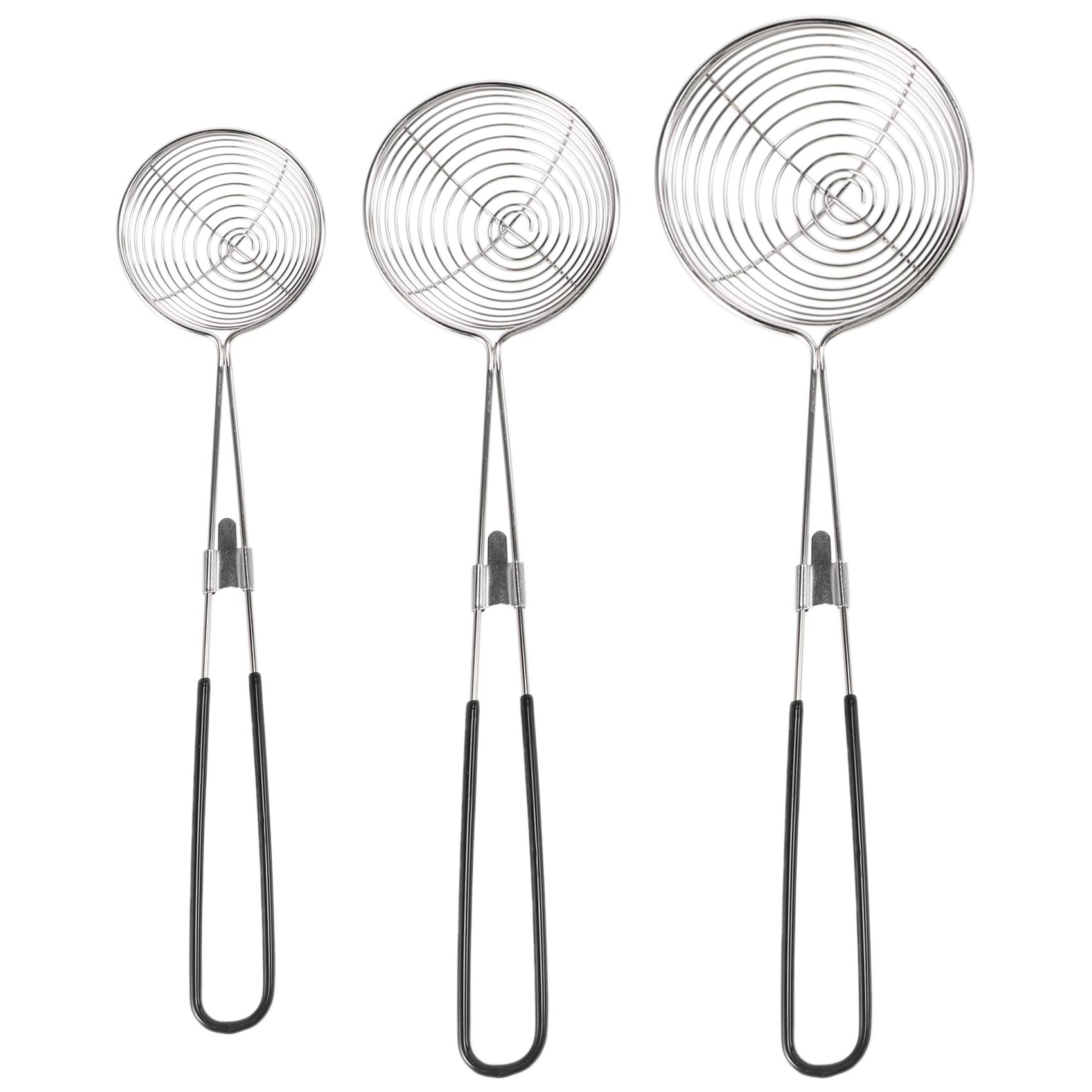 Ksrnsne 3-Piece Round Hot Pot Strainer-Stainless Steel Asian - Spider Skimming Spoon Set, Mesh Spoon