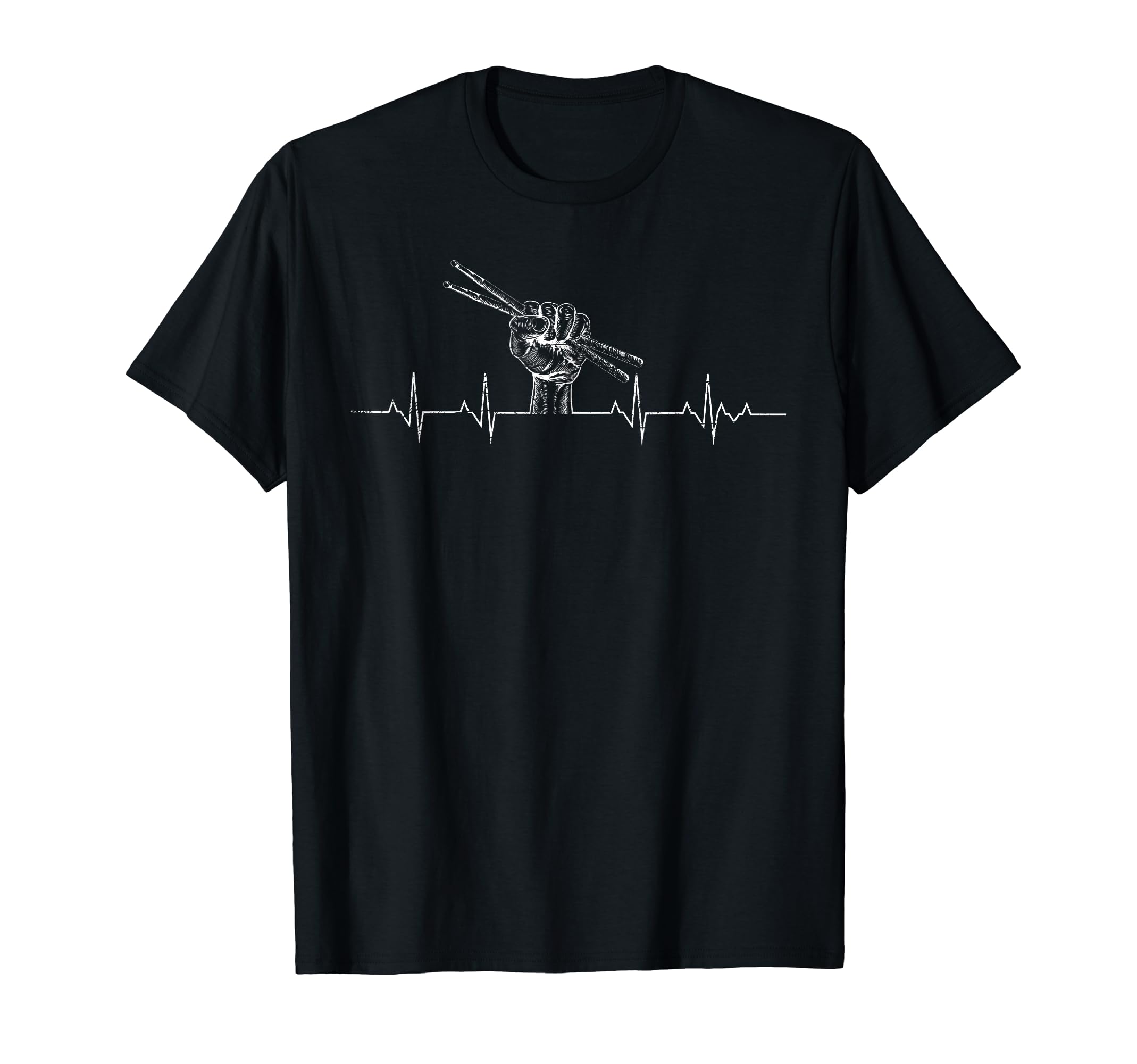Drummer Fist Heartbeat Drumsticks Percussion Drums T-Shirt