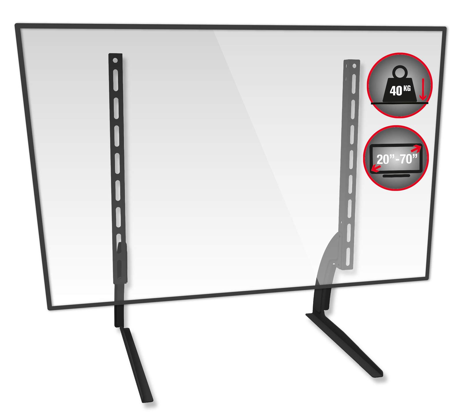 Ttap Space Saving Replacement Tabletop Pedestal TV Stand for up to 70 inch TVs - Fixed