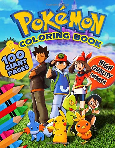 Download Pokemon Coloring Book Giant 100 Pages Coloring Book For Kids And Adults Vo Hieu 9798609822246 Amazon Com Books