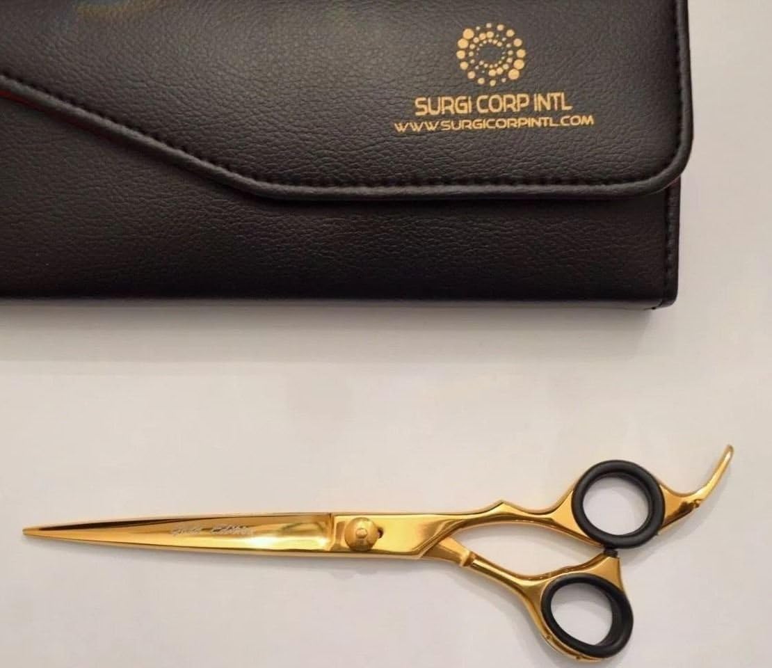 7" Professional Salon Hair Cutting Scissors Shears Titanium Gold + Free Case