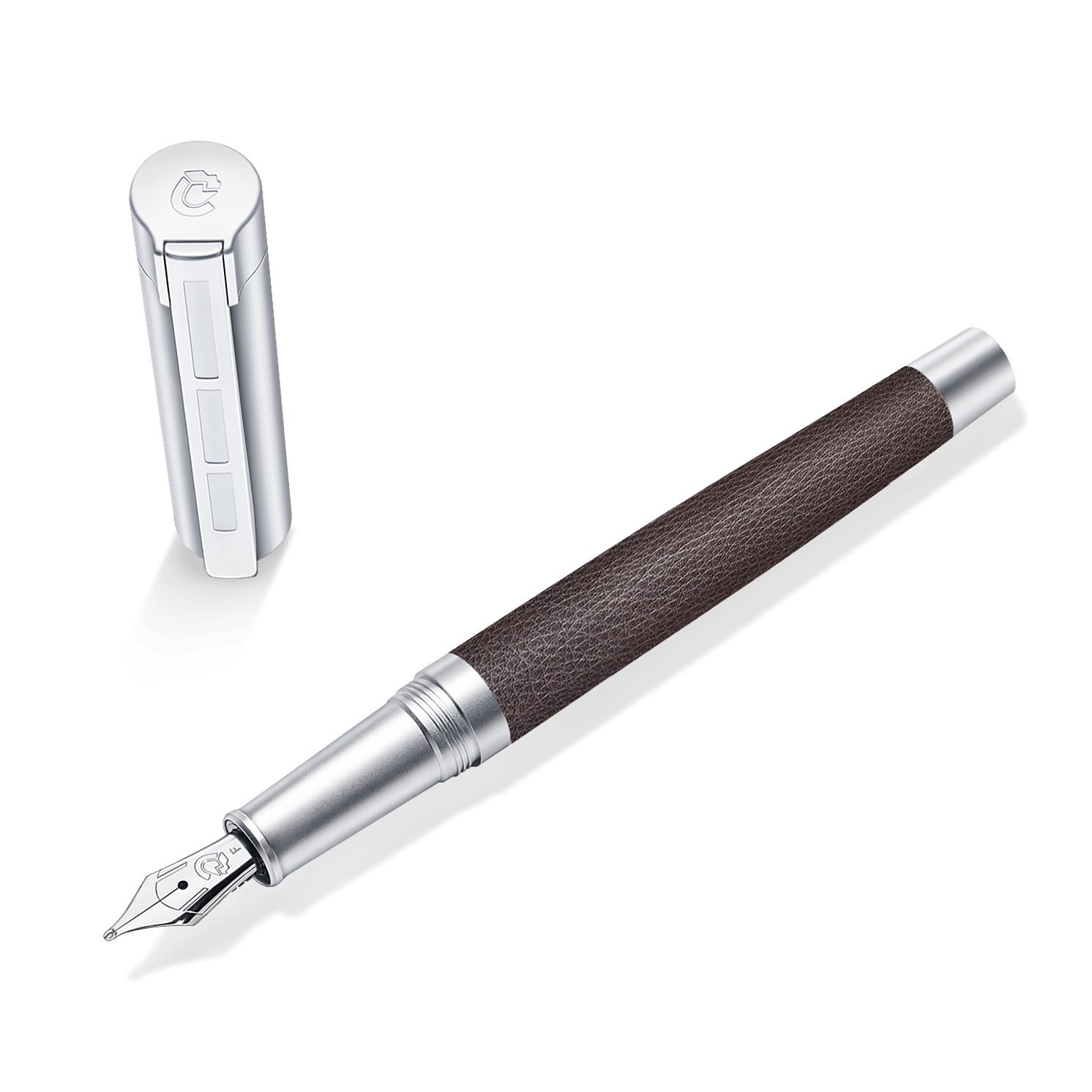 STAEDTLER Initium Corium 9PC137B Fountain Pen Brown Leather B Made in Germany with Elegant Gift Packaging