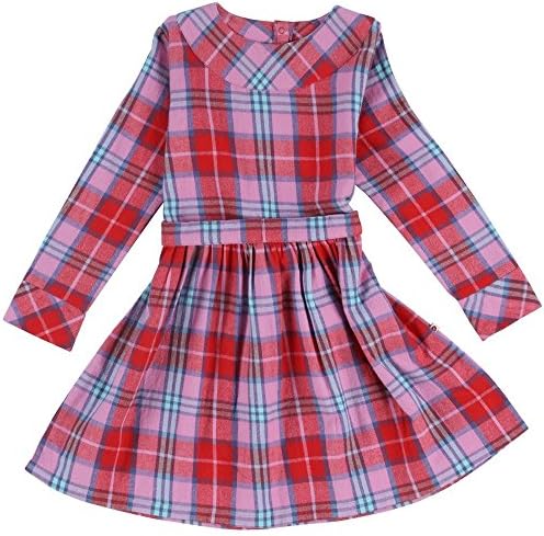 Piccalilly Organic Cotton Pink Girls Tartan Check Dress