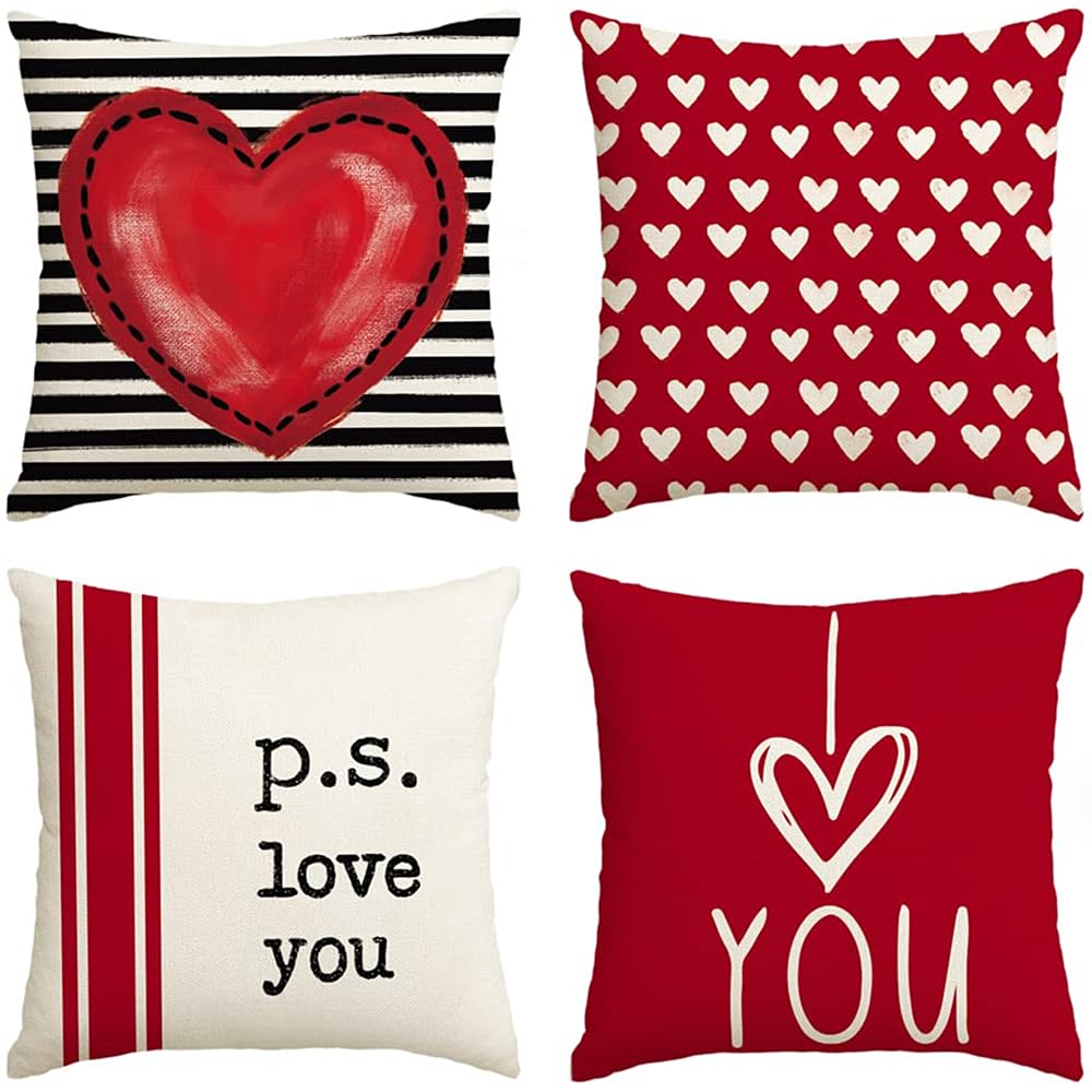 Valentines Day Outdoor Pillow Covers, 18 x 18 inch