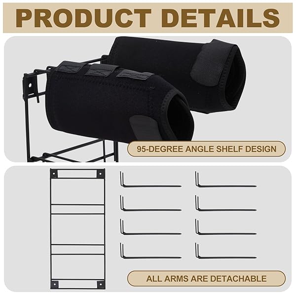 DURAAAMO HORSE BOOT RACK HOLD 4 PAIRS OF BOOTS MOUNTED COLLAPSIBLE ORGANIZER & DRY HANGER BOOT HOLDER STORAGE FOR EQUESTRIAN ENTHUSIASTS HORSE STALL ACCESSORIES,19.5″ H X 8″ W X 9 3/8″ DEPTH