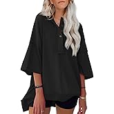 SHEWIN Women's Fashion Oversized T Shirts Casual Short Sleeve Reverse Seam Summer Tops Tees
