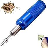 Pin Nailer with Small Nails, 5.1 Inch Metal Nail Setter, Pin Pusher with Non Slip Handle, Model Ship Building Tools