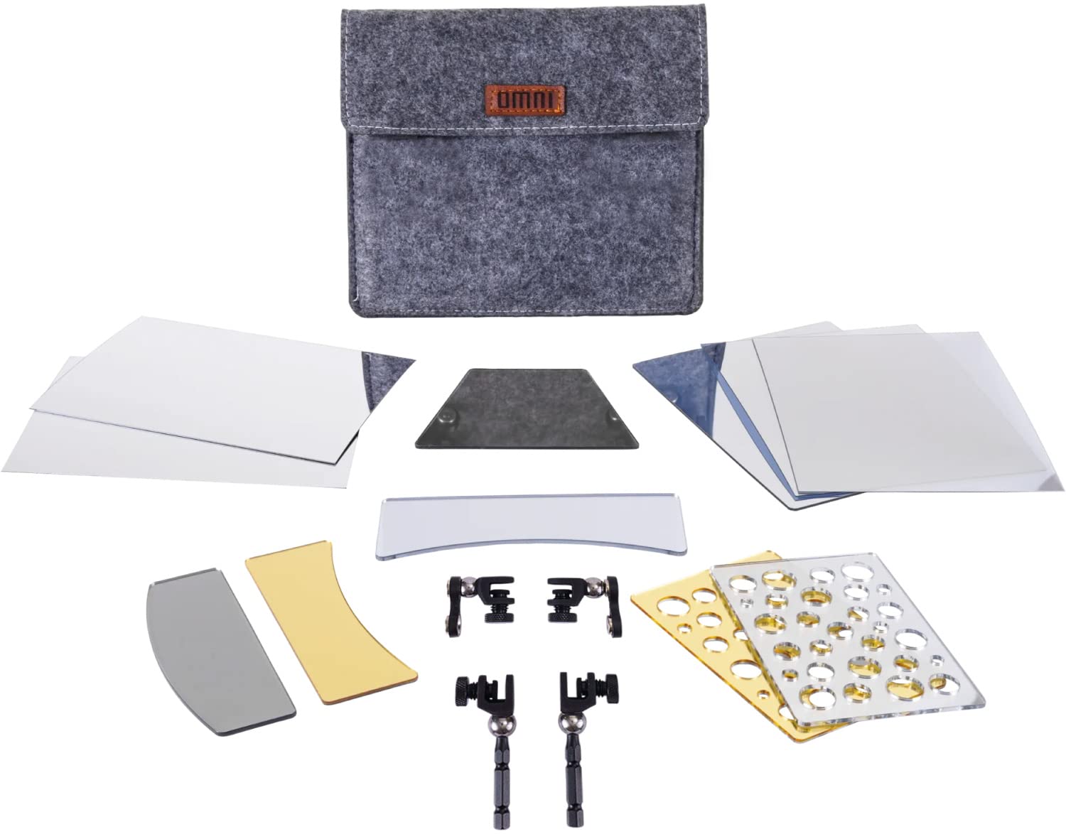 LensBaby - OMNI - Universal Expansion Pack - With Reflections - Two low-profile universal clamps - 11 Reflective inserts - Infinitely configurable effects