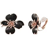 NUOKUN Clip on Earrings Women, 14K Gold Plated Earrings for Sensitive Ears, Fashion Women's Earrings Jewelry Birthday Gift for Wife Grandma Daughter Girls on Christmas Thanksgiving