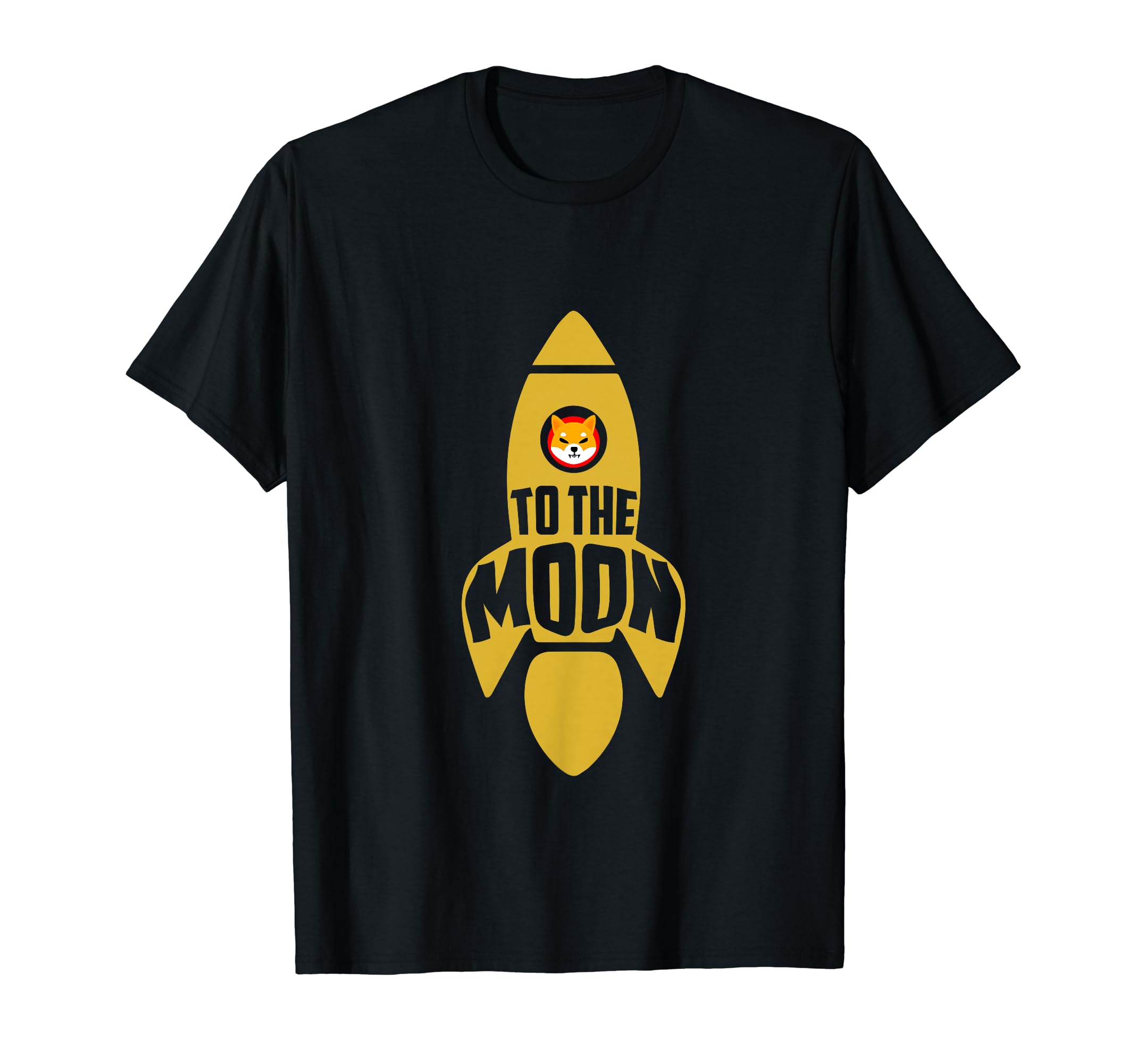 Shiba Inu To The Moon Rocket Launch Funny Crypto Coin HODL T-Shirt