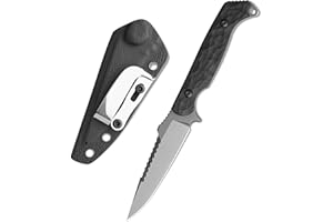 CEONIC Fixed Blade Knife with Kydex Sheath D2 Steel Full Tang - 4.21" Tactical EDC Knife for Camping, Hiking, Fishing - Unique Gifts for Men & Fathers (181g)