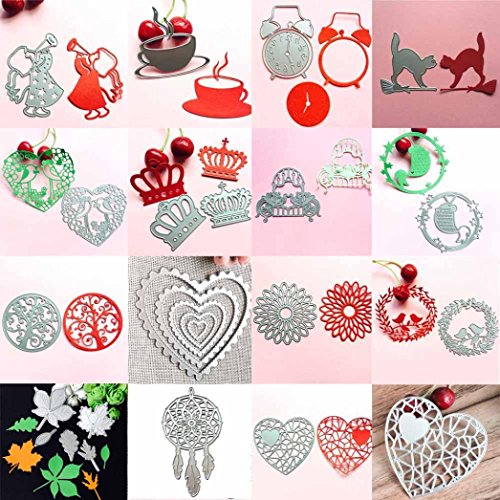 2018 Cutting Dies Stencil,VESNIBA Metal Die Stencil For DIY Scrapbooking Album Paper Card Decor Craft - Thumbnail 3