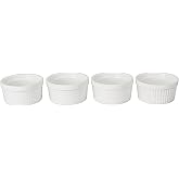 BIA Cordon Bleu 6-Ounce Texture Ramekins, Set of 4, White (904925S4SIOC)