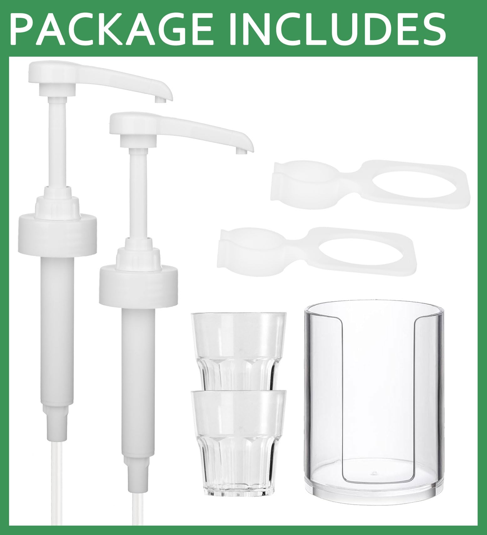 Dispenser Pumps for Listerine 1 or 1.5 Liter Mouthwash Bottles with Cup Holders, Resuable Cups and Clear Plastic Paper Cup Dispenser - Fits Total Care, Original, Zero Alcohol, Cool Mint, etc
